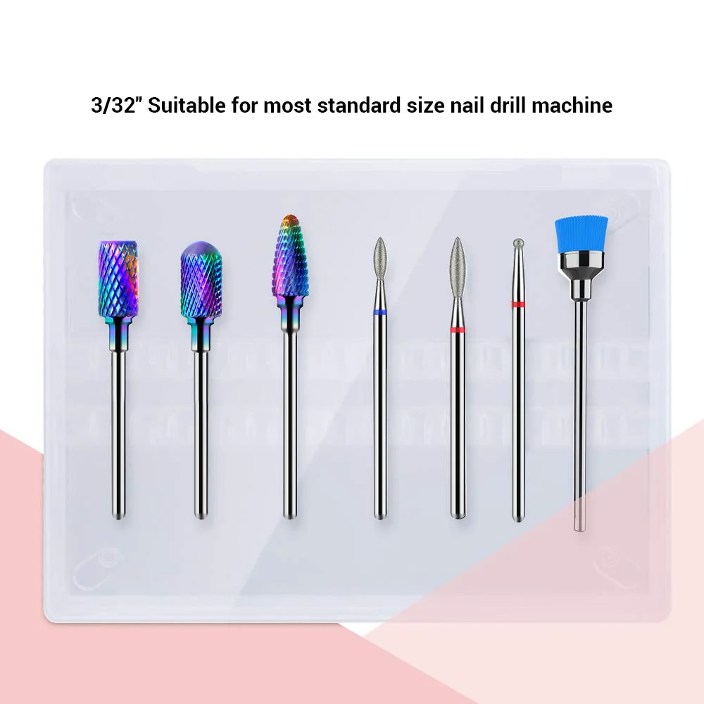 Tungsten Carbide Diamond Nail Drill Bits Set 7Pcs - Image 8