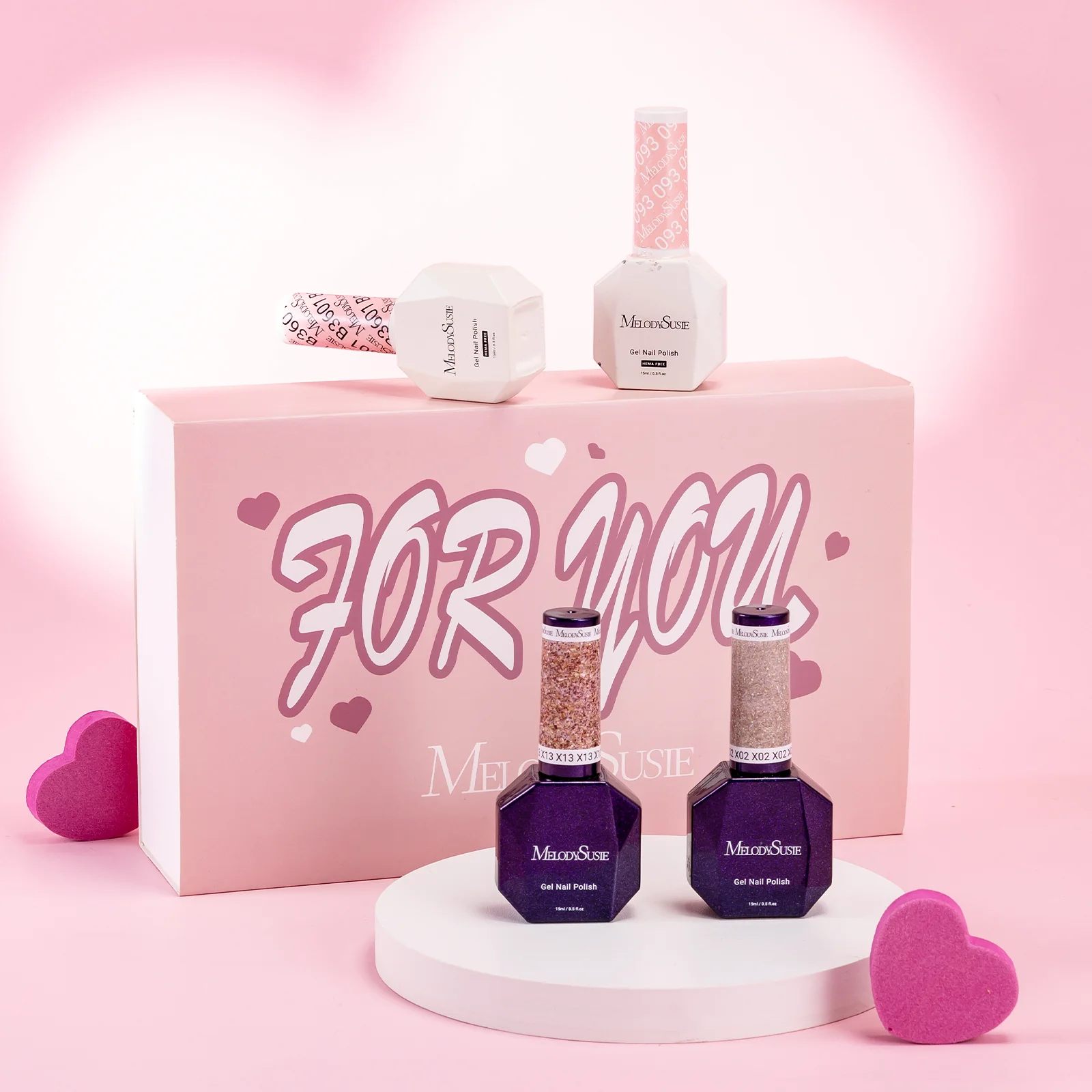 Valentine's Day Gel Nail Polish Pink Promise Set - 8 Colors - Image 2