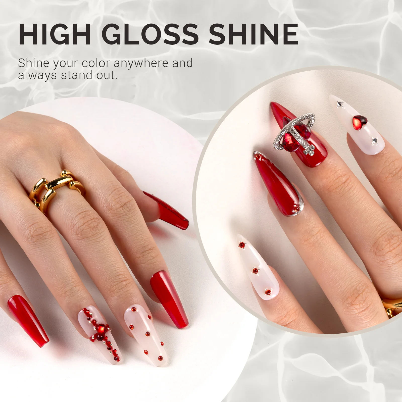 Jeweliver Jelly TPO-Free Gel Polish 15ml - Red Diamond - JDZ30 - Image 3
