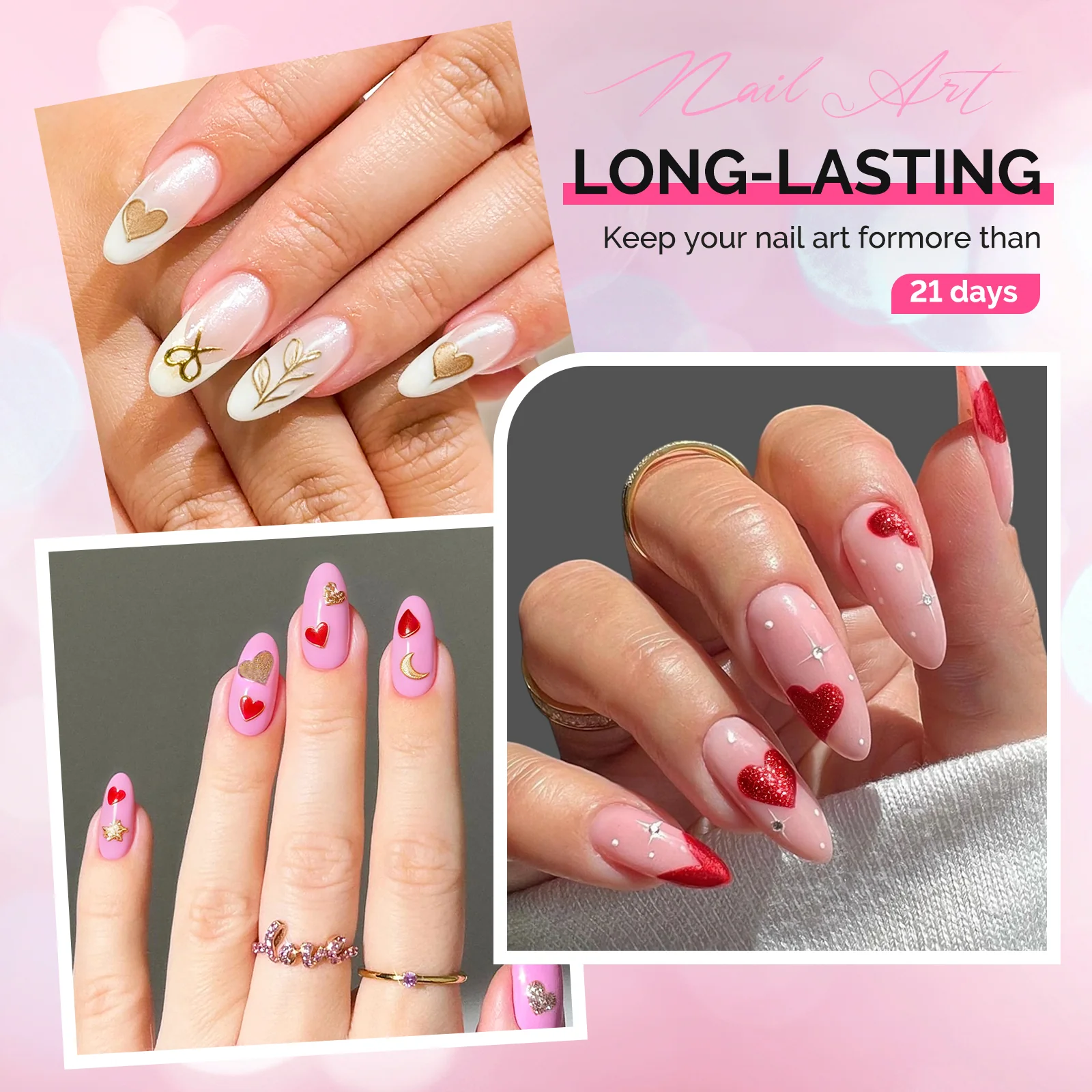 Valentine's Day Themed Nail Art Stickers - Image 2