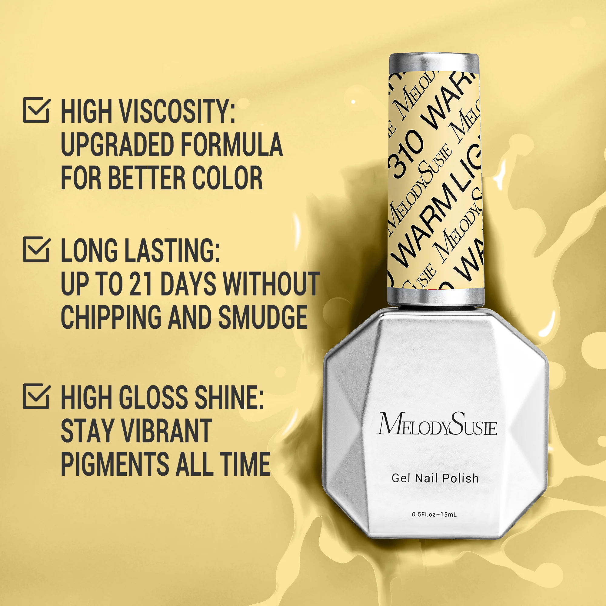 310 Warm Light - TPO-Free Thick Gel Nail Polish(15ml) - Image 3