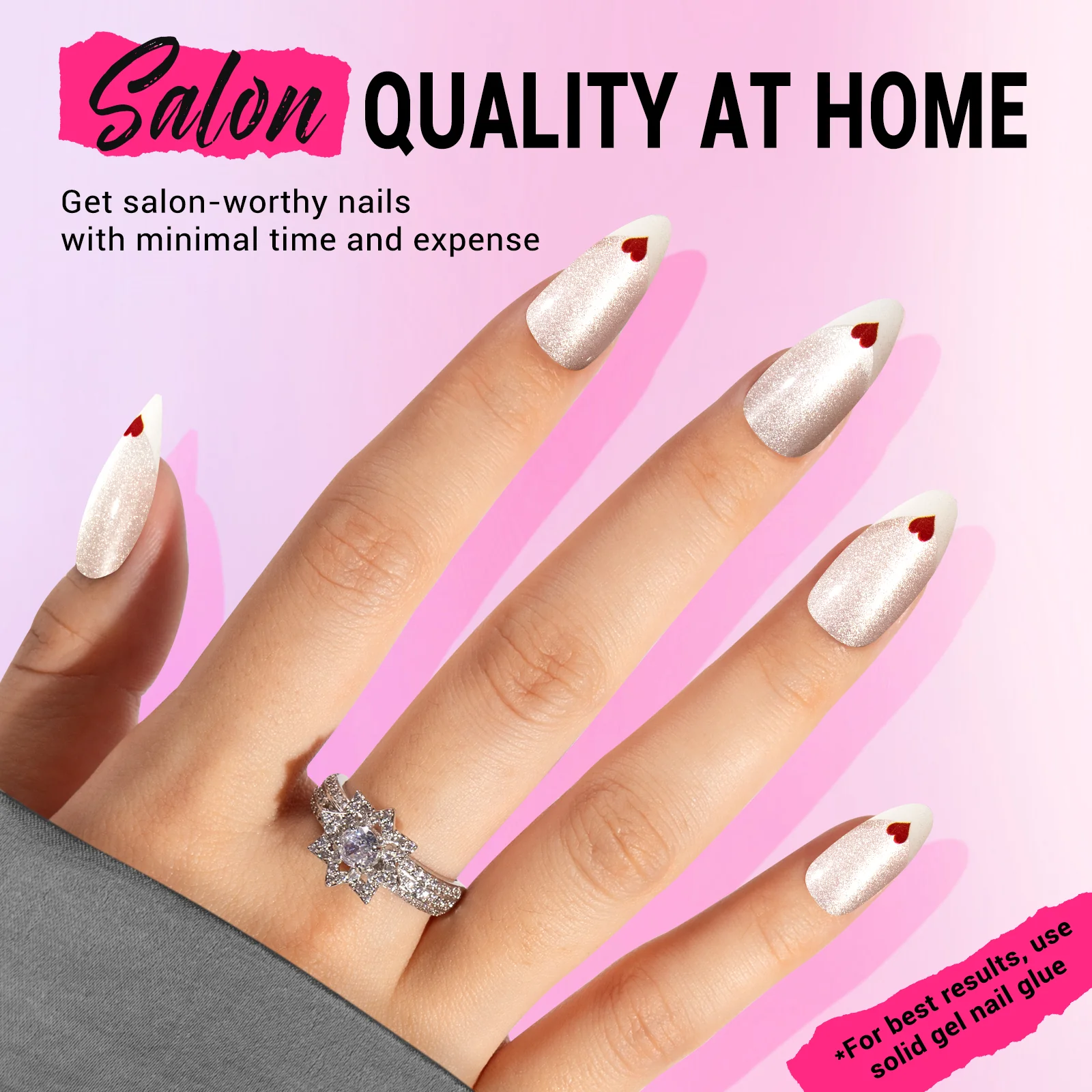 White Cat Eye Press On Nails Kit - US ONLY - Image 4