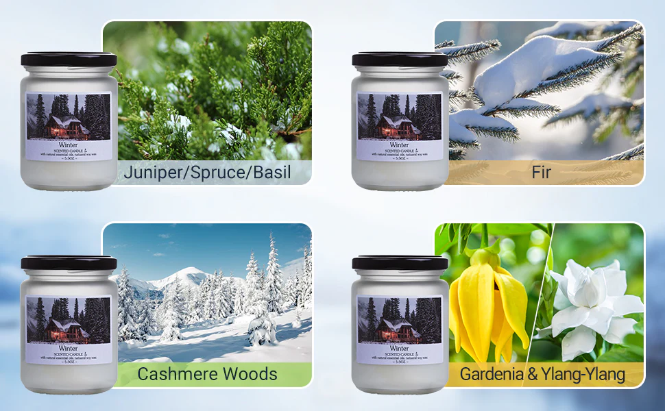 Winter Scented Candle Gift Set (4 Jars) - Image 2