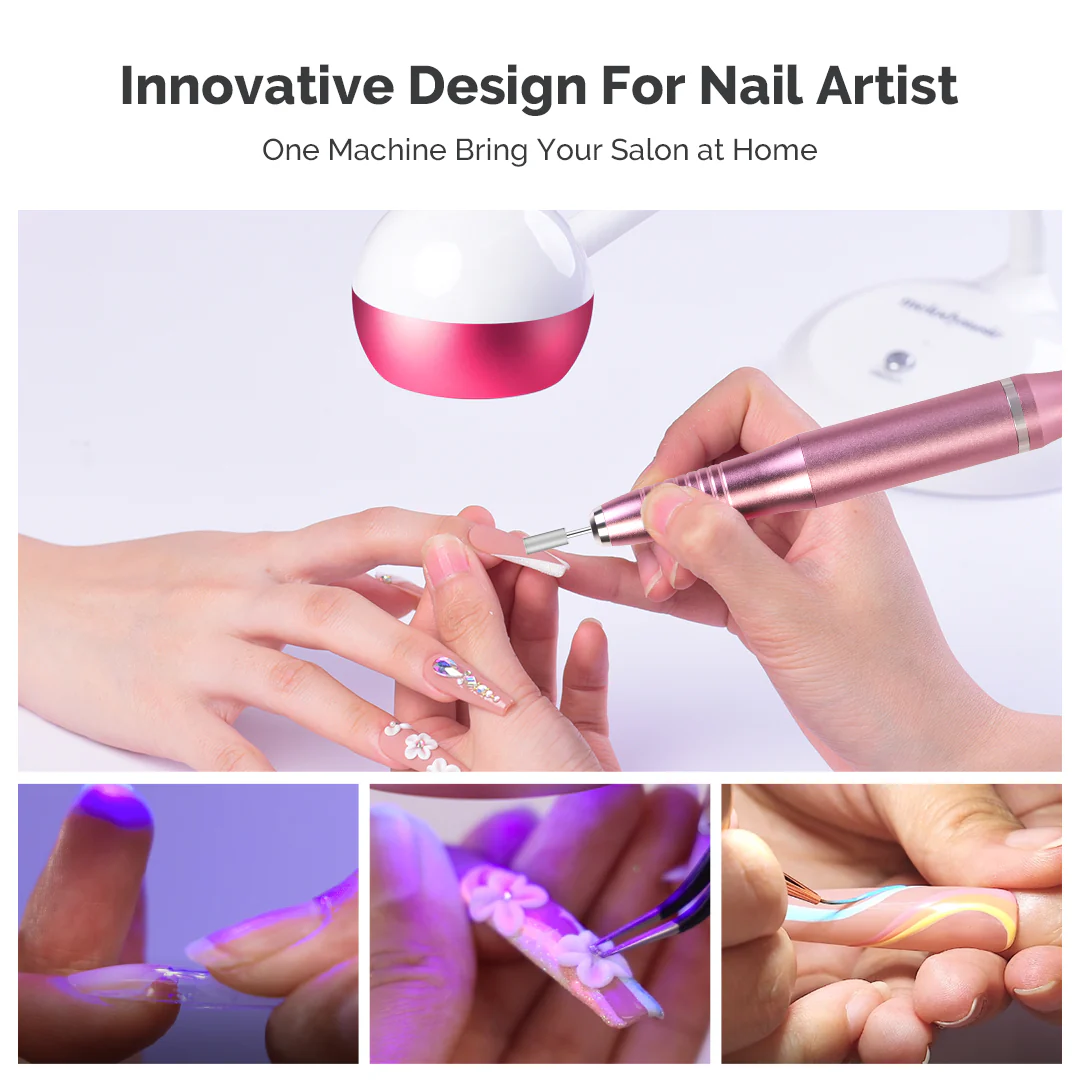 XC150D 3 in 1 Nail Drill with Nail Art Lamp - Image 10