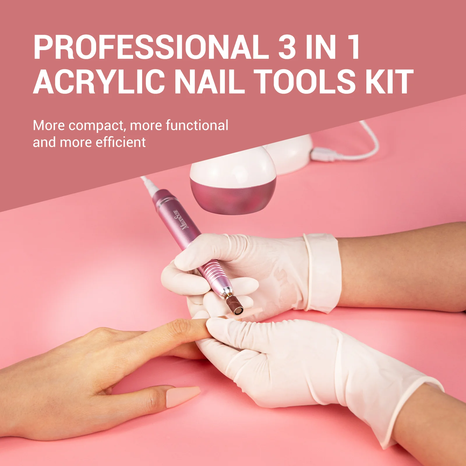 XC150D 3 in 1 Nail Drill with Nail Art Lamp - Image 4