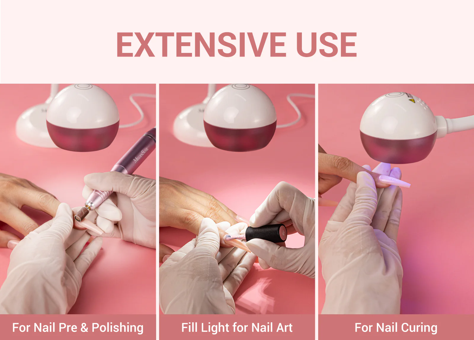 XC150D 3 in 1 Nail Drill with Nail Art Lamp - Image 5