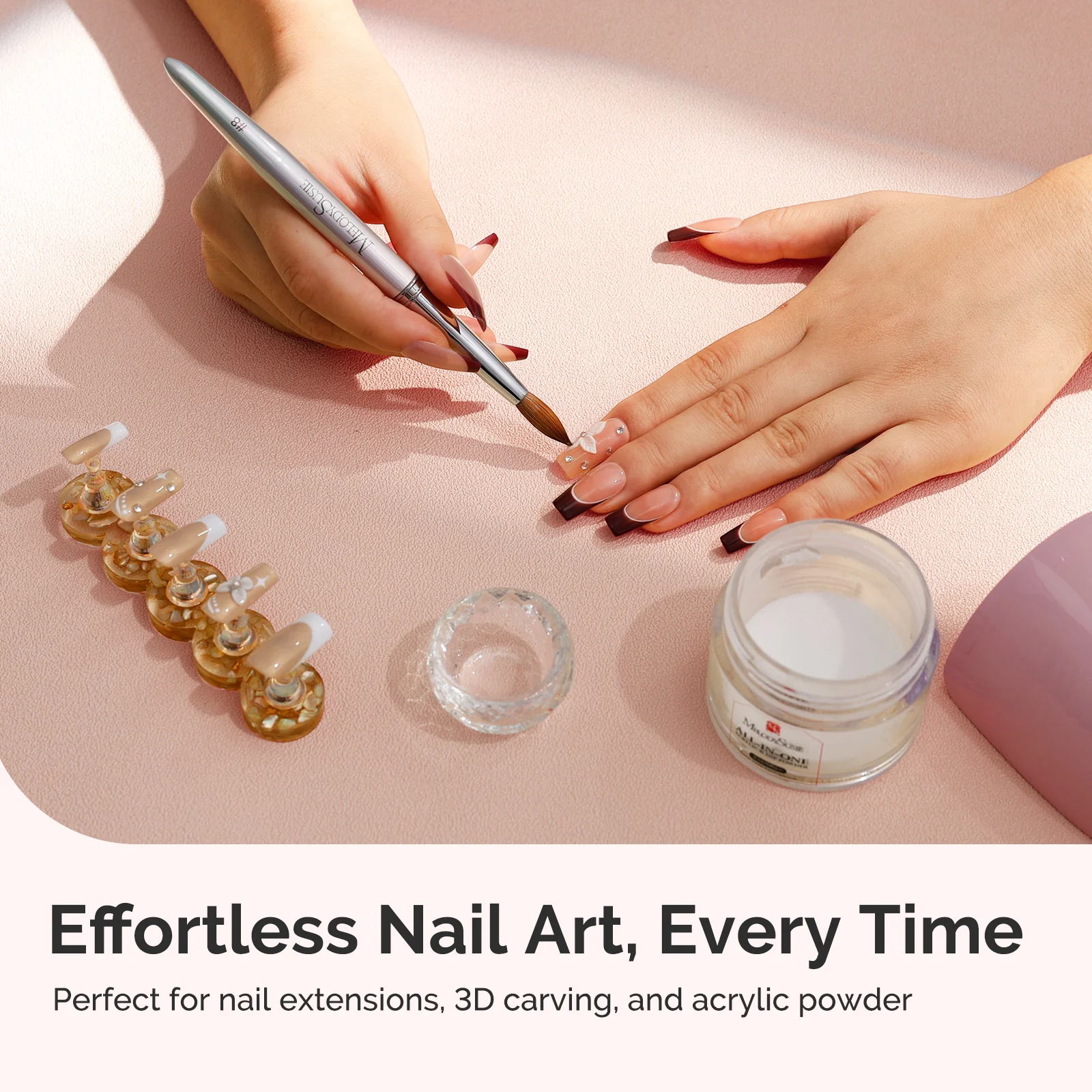 Y-Series 100% High-Quality Kolinsky Acrylic Nail Brush - Image 5