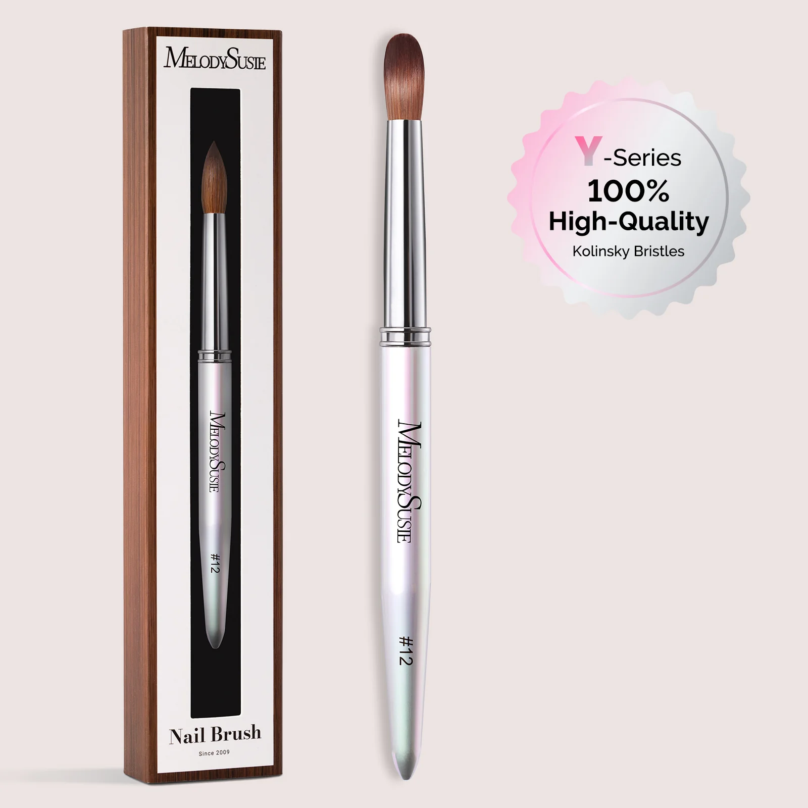 Y-Series 100% High-Quality Kolinsky Acrylic Nail Brush - Image 8