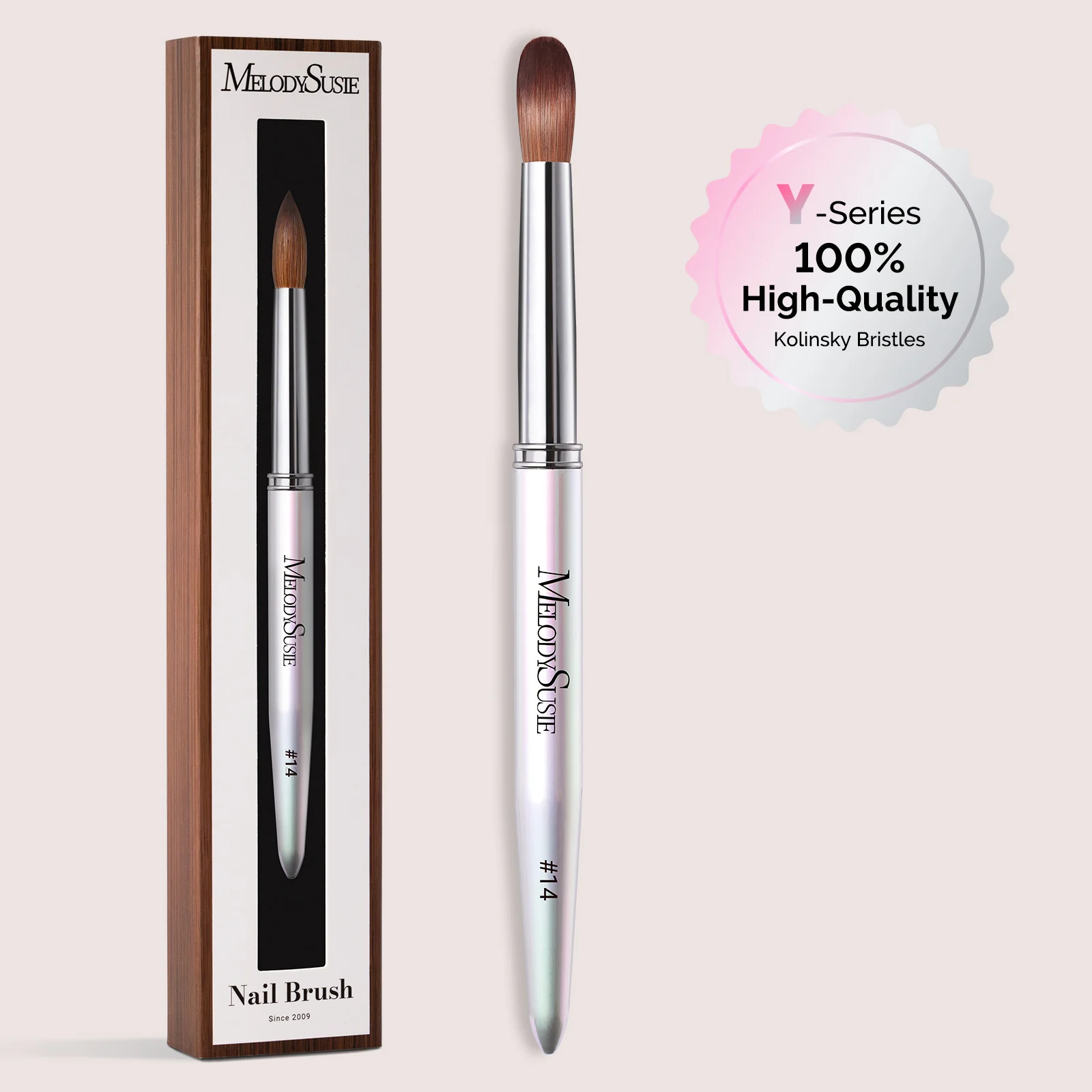 Y-Series 100% High-Quality Kolinsky Acrylic Nail Brush - Image 9