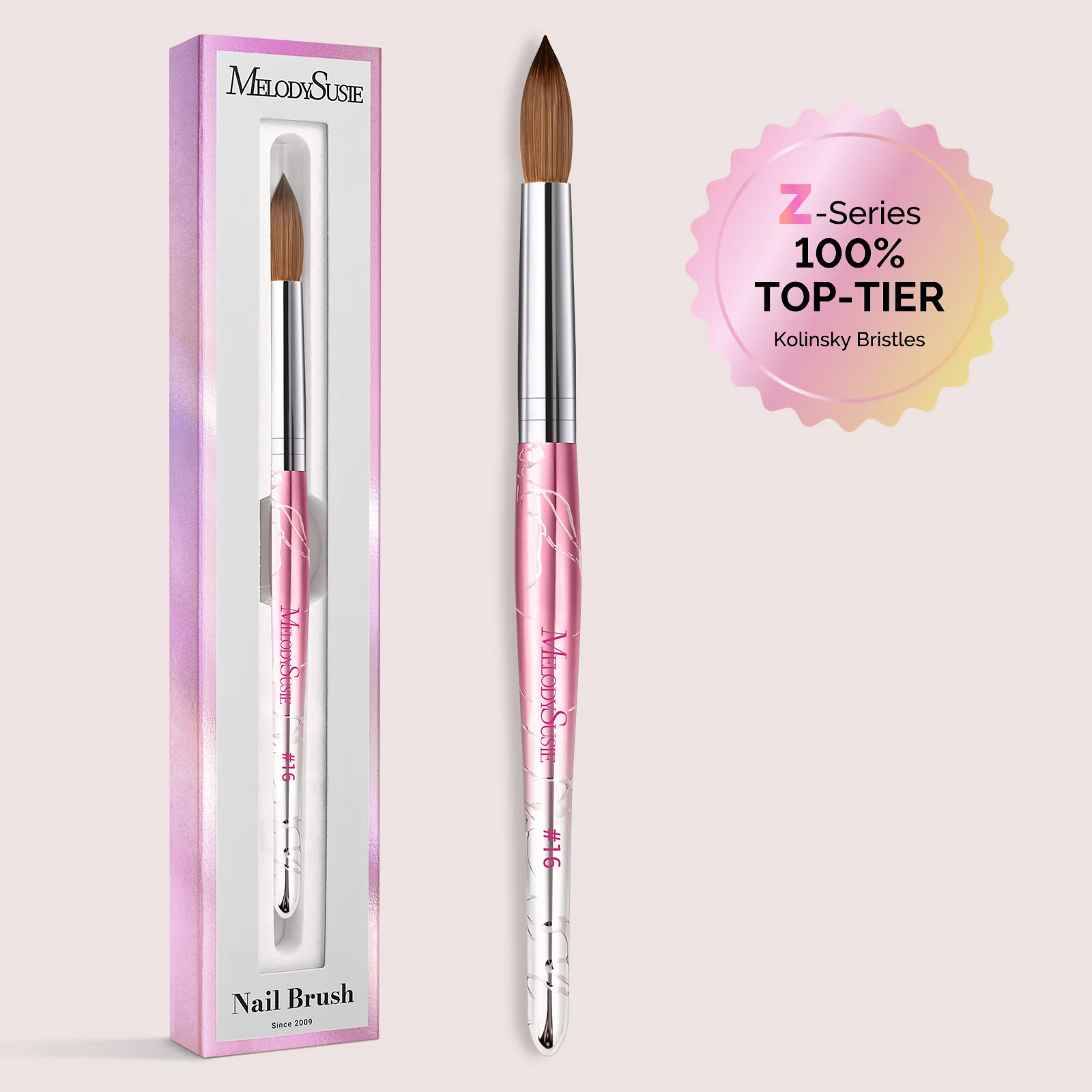 Z-Series 100% Top-Tier Kolinsky Acrylic Nail Brush - Image 8