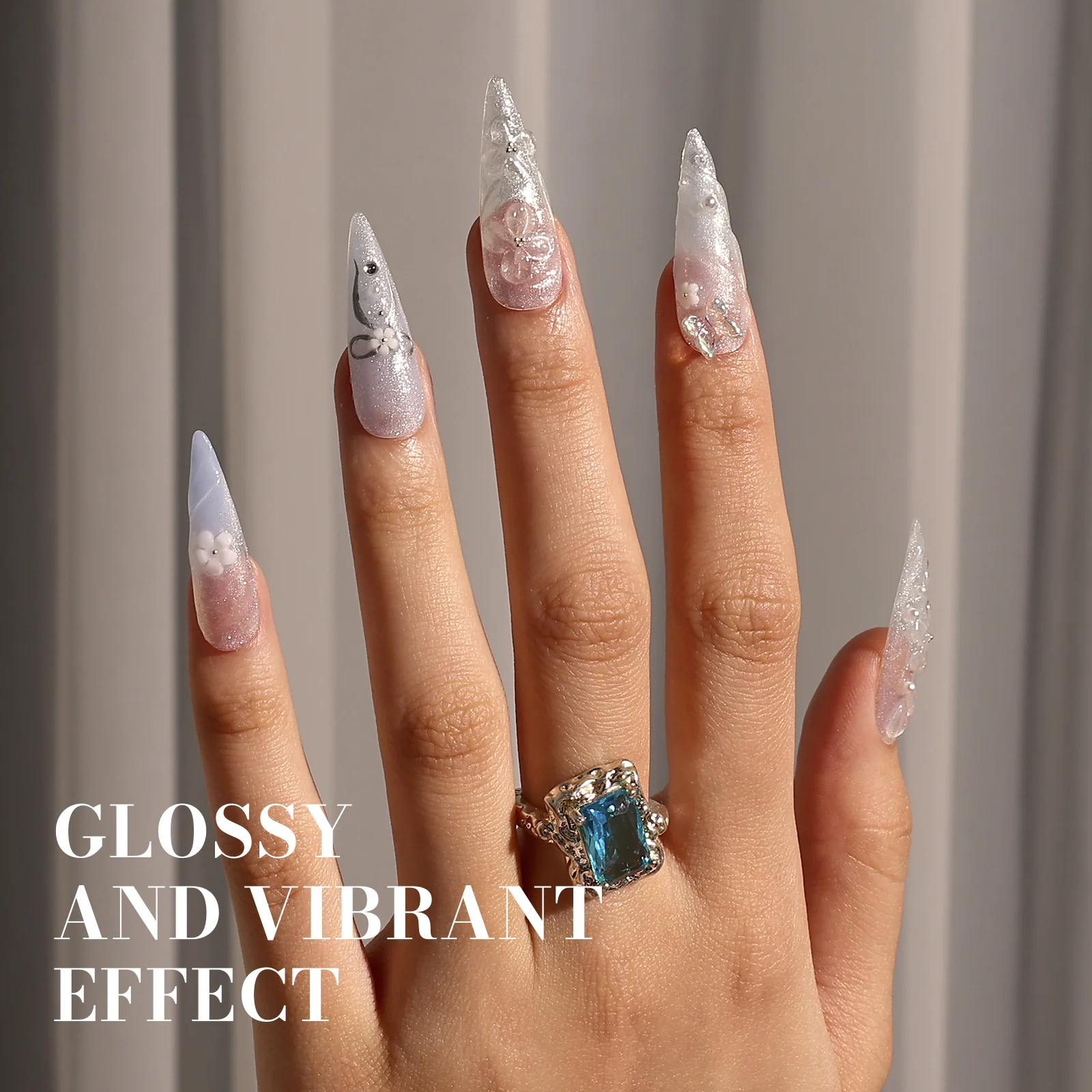 Z054 Starry White - TPO-Free Faster UV Curing Gel Nail Polish 0.5 fl oz/15ml - Image 5