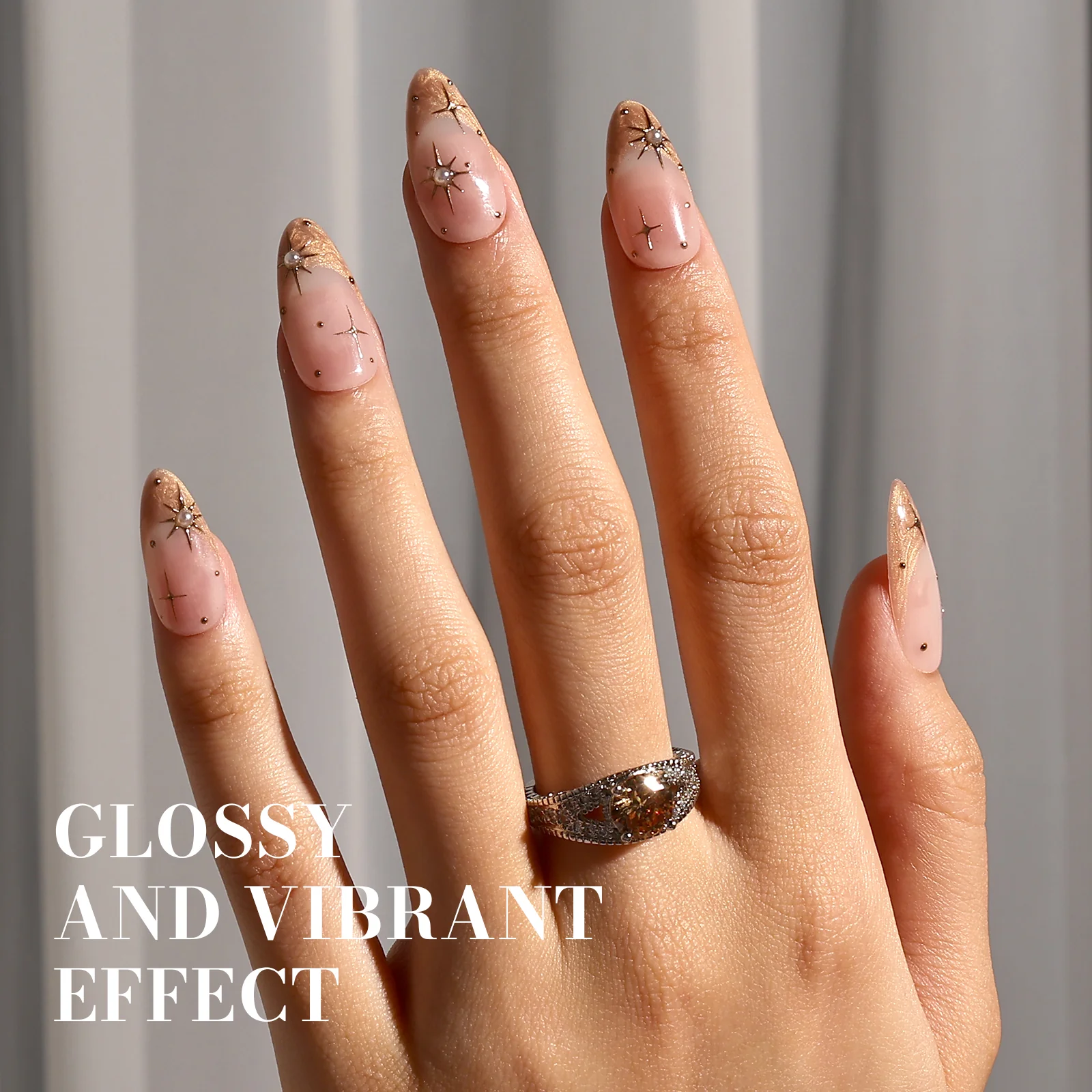 Z147 Sunrise Nude Gold - TPO-Free Faster UV Curing Gel Nail Polish 0.5 fl oz/15ml - Image 5
