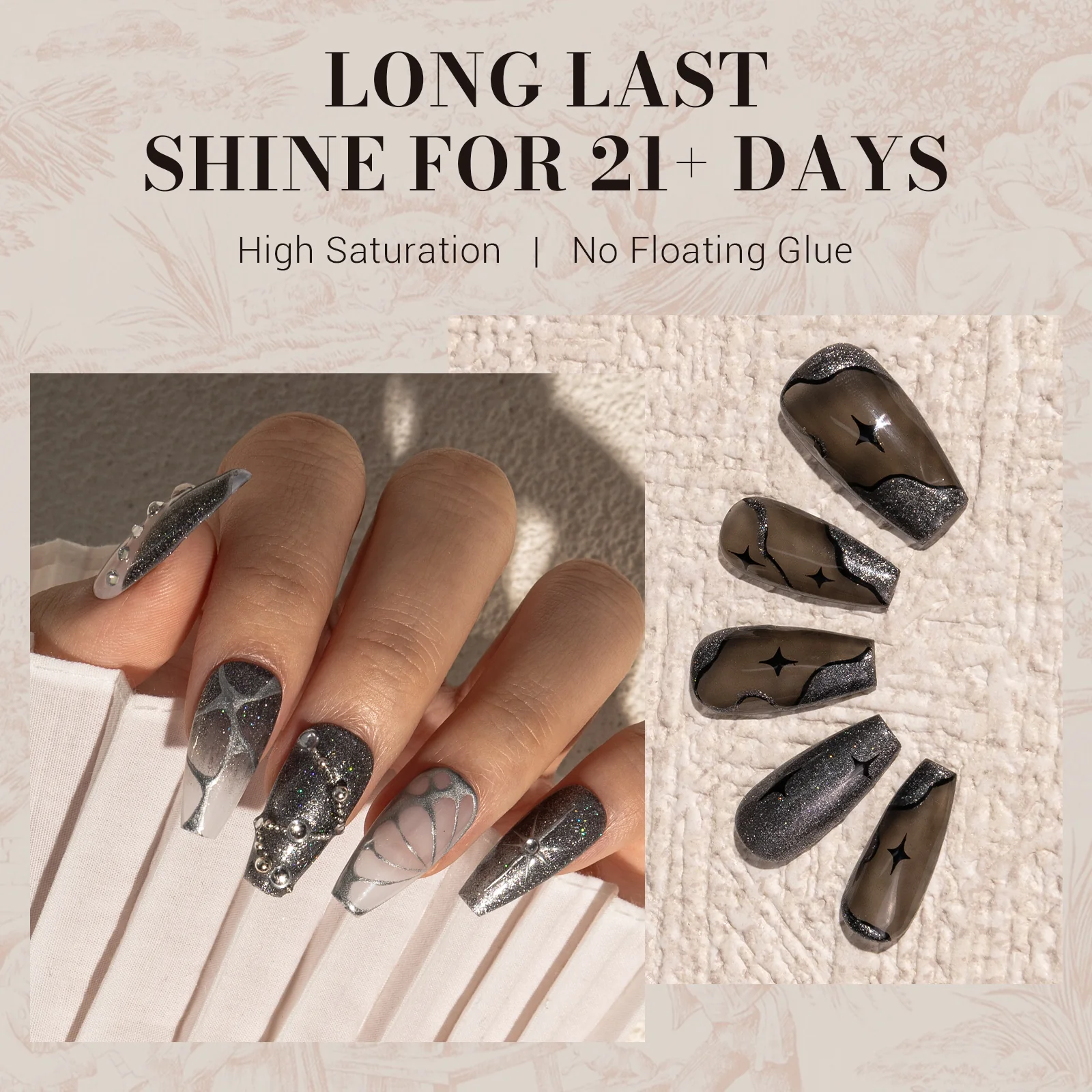Z200 Galaxy Black - TPO-Free Faster UV Curing Gel Nail Polish 0.5 fl oz/15ml - Image 4