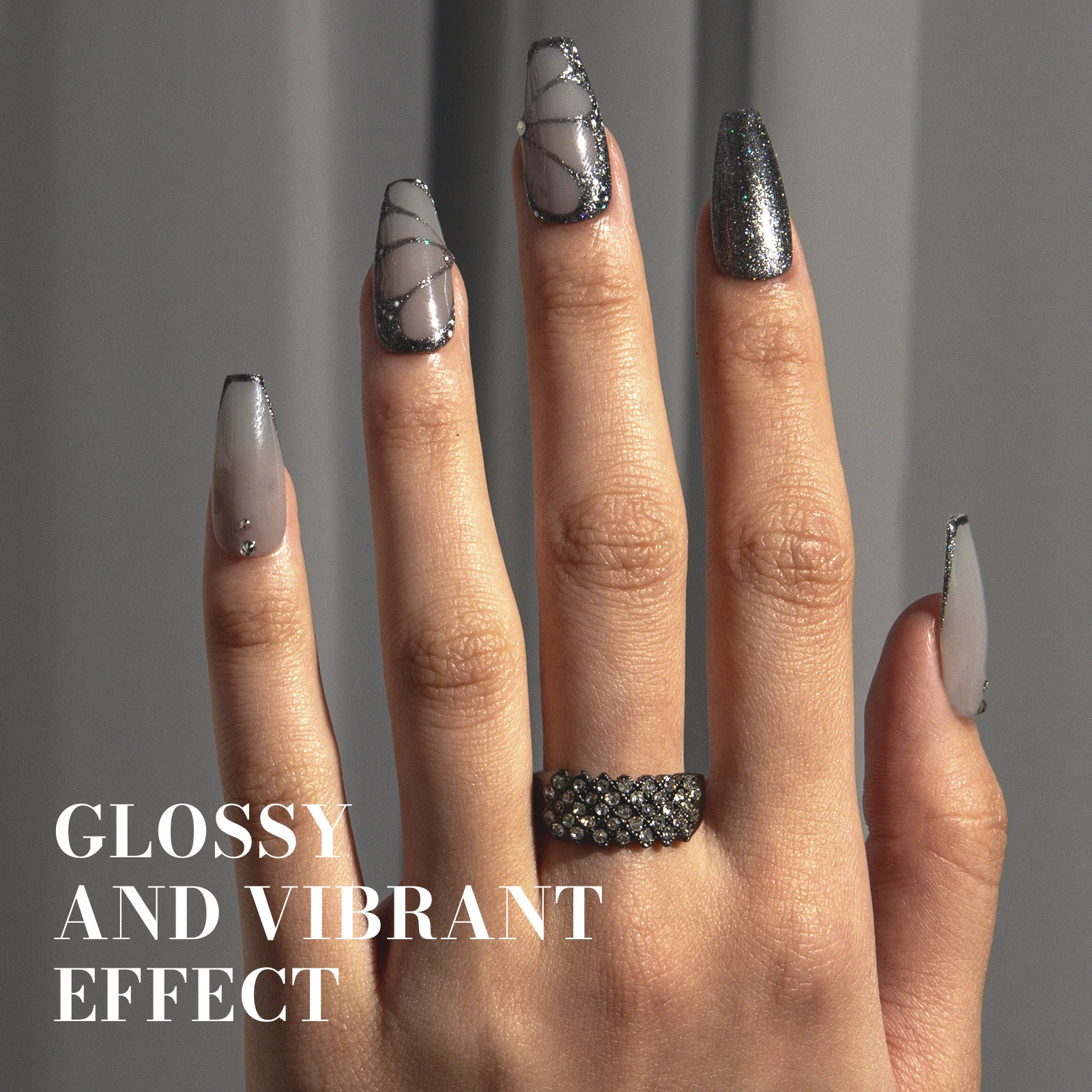 Z200 Galaxy Black - TPO-Free Faster UV Curing Gel Nail Polish 0.5 fl oz/15ml - Image 5